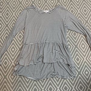 BP peplum top in L.  Black and white striped!